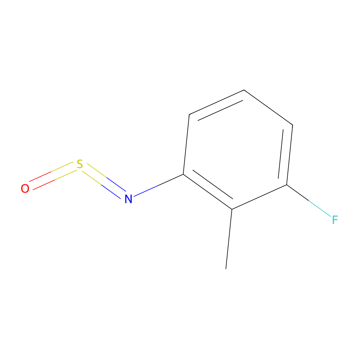 1-Fluoro-2-methyl-3-(sulfinylamino)benzene molecular structure, CAS 1785763-45-2
