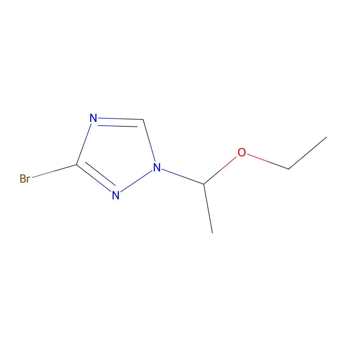 3-bromo-1-(1-ethoxyethyl)-1H-1,2,4-triazole molecular structure, CAS 1785763-53-2