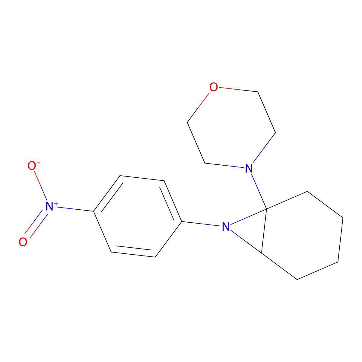 1-Morpholin-4-yl-7-(4-nitrophenyl)-7-azabicyclo[4.1.0]heptane molecular structure, CAS 1785763-62-3