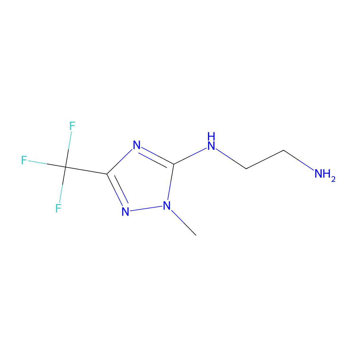 N1-(1-Methyl-3-(trifluoromethyl)-1H-1,2,4-triazol-5-yl)ethane-1,2-diamine molecular structure, CAS 1785763-68-9