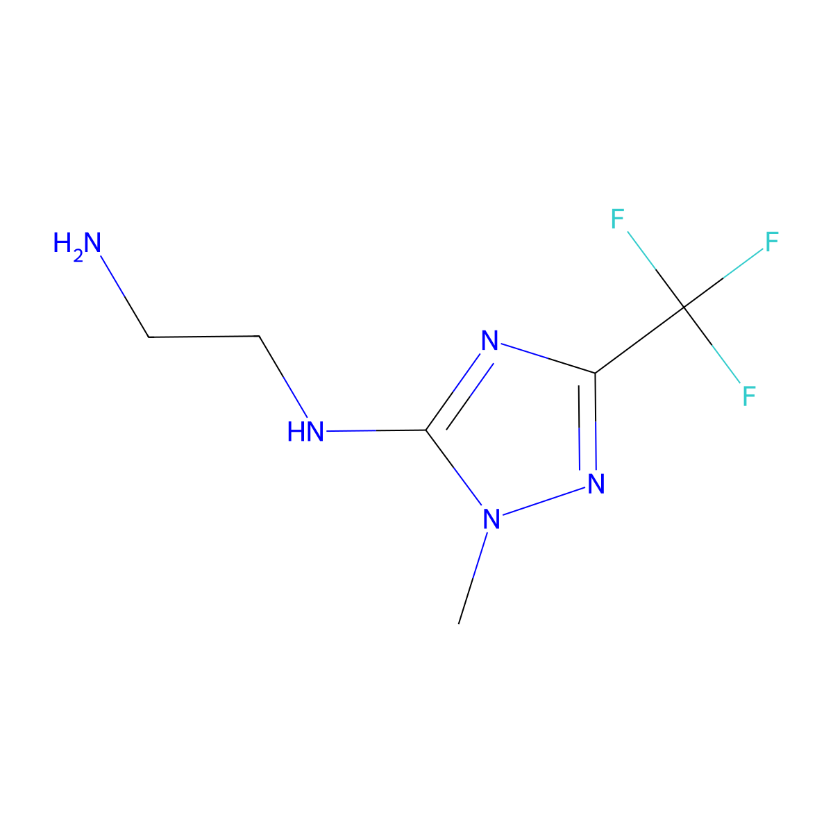 N1-(1-Methyl-3-(trifluoromethyl)-1H-1,2,4-triazol-5-yl)ethane-1,2-diamine molecular structure, CAS 1785763-68-9