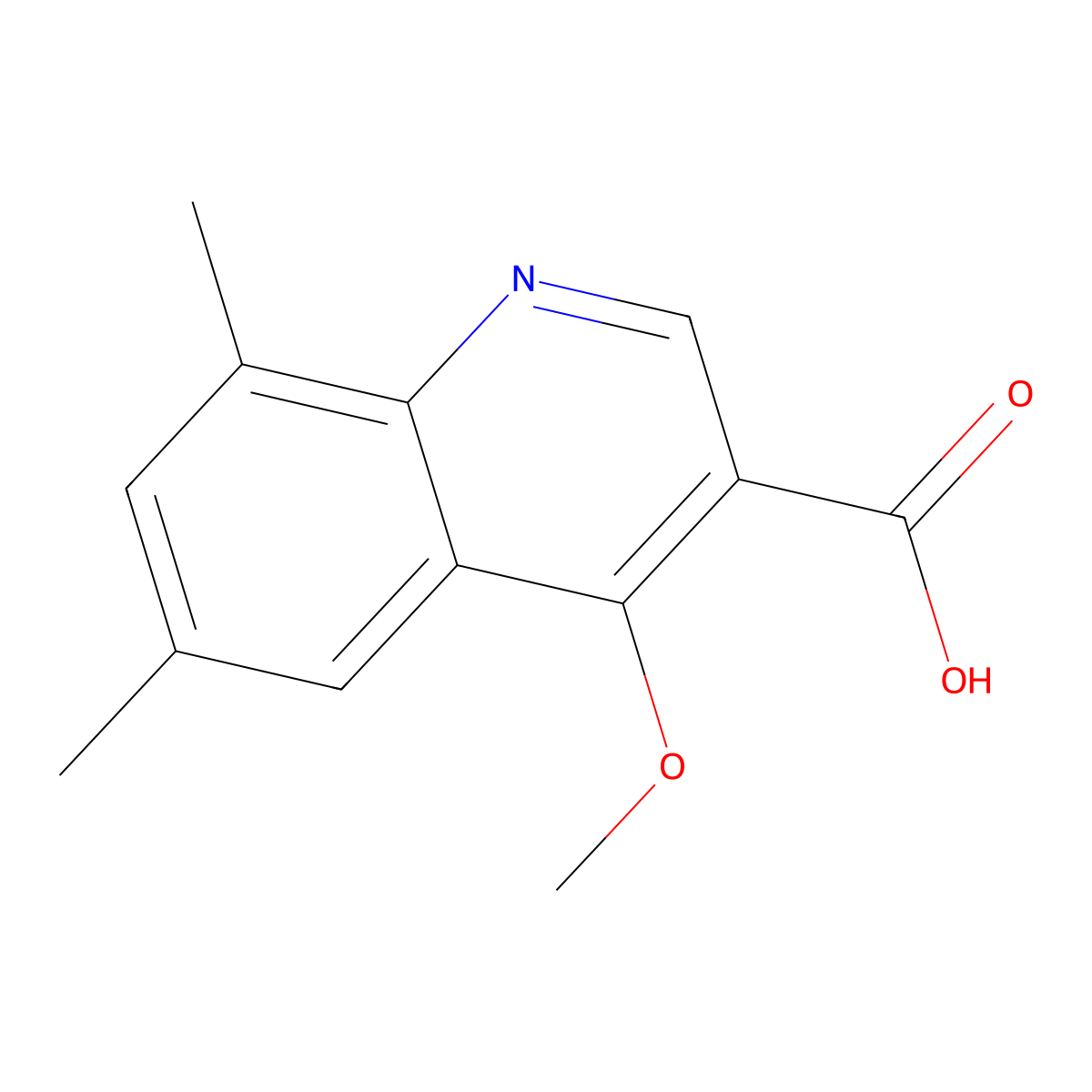 4-Methoxy-6,8-dimethylquinoline-3-carboxylic acid molecular structure, CAS 1785764-04-6