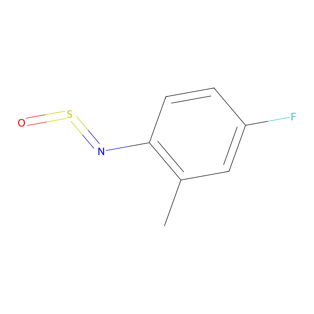 4-Fluoro-2-methyl-1-(sulfinylamino)benzene molecular structure, CAS 1785764-38-6