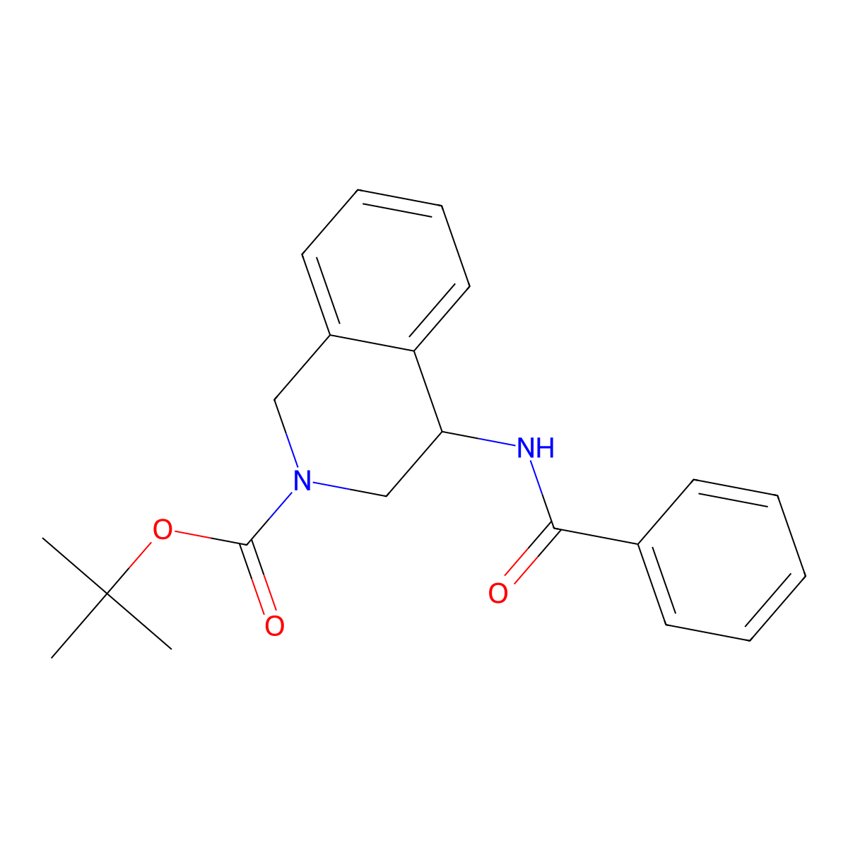 tert-butyl 4-(benzoylamino)-3,4-dihydroisoquinoline-2(1H)-carboxylate molecular structure, CAS 1785764-68-2