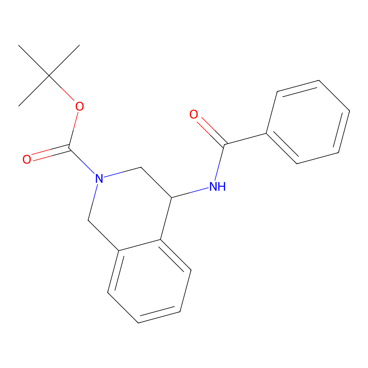 tert-butyl 4-(benzoylamino)-3,4-dihydroisoquinoline-2(1H)-carboxylate molecular structure, CAS 1785764-68-2