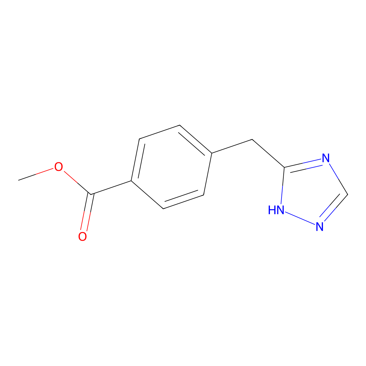 Methyl 4-((1H-1,2,4-triazol-3-yl)methyl)benzoate molecular structure, CAS 1785765-04-9