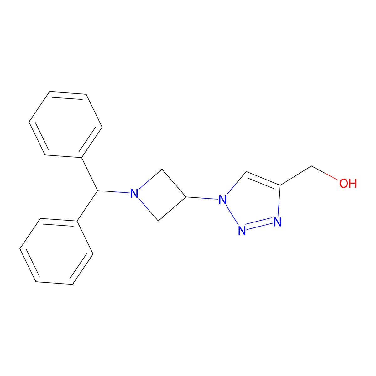 {1-[1-(diphenylmethyl)azetidin-3-yl]-1H-1,2,3-triazol-4-yl}methanol molecular structure, CAS 1785765-14-1