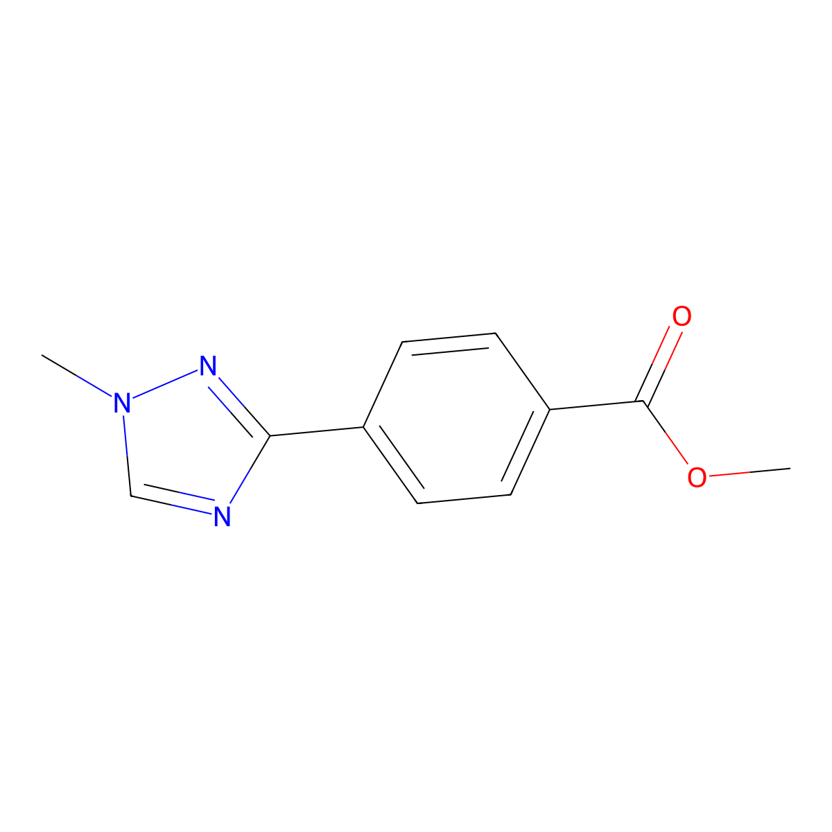 Methyl 4-(1-methyl-1H-1,2,4-triazol-3-yl)benzoate molecular structure, CAS 1785765-42-5