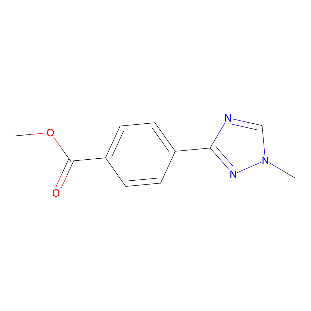 Methyl 4-(1-methyl-1H-1,2,4-triazol-3-yl)benzoate molecular structure, CAS 1785765-42-5