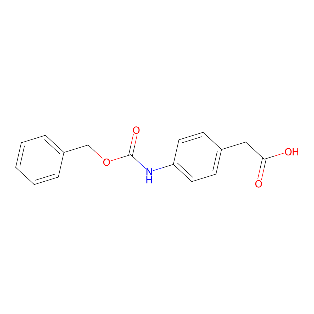 (4-Benzyloxycarbonylaminophenyl)-acetic acid molecular structure, CAS 17859-70-0