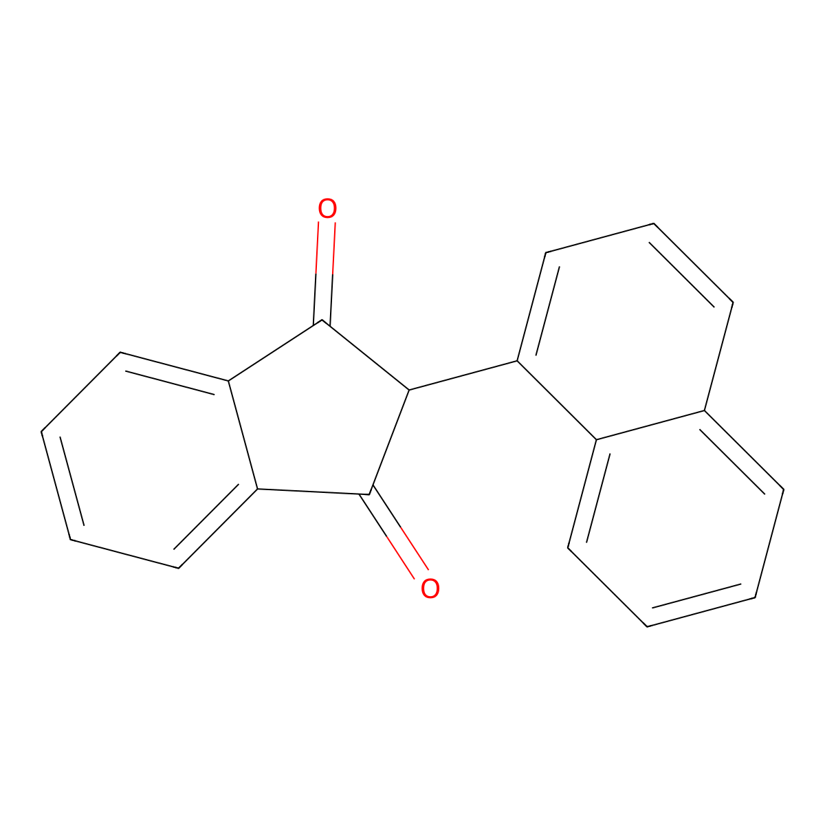 2-(1-Naphthalenyl)-1H-indene-1,3(2H)-dione molecular structure, CAS 1786-03-4