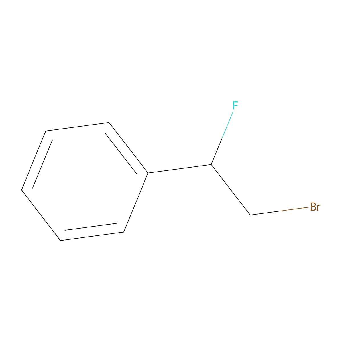 (2-Bromo-1-fluoroethyl)benzene molecular structure, CAS 1786-36-3