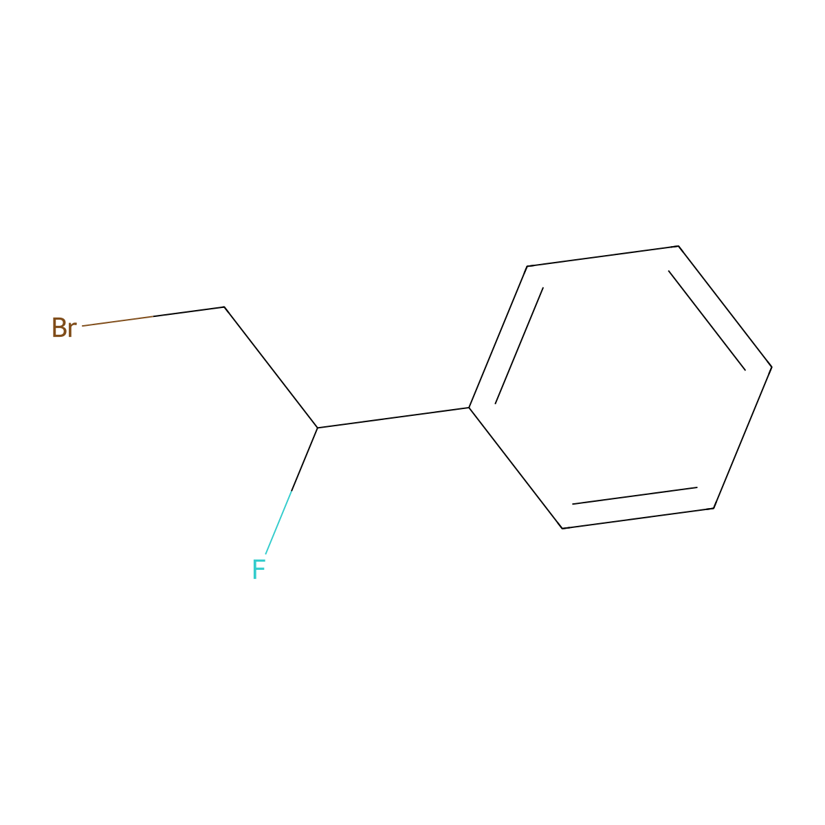 (2-Bromo-1-fluoroethyl)benzene molecular structure, CAS 1786-36-3