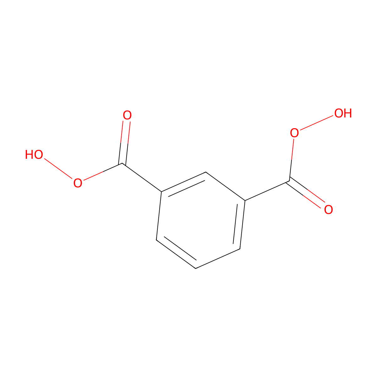 1,3-Benzenedicarboperoxoic acid molecular structure, CAS 1786-87-4