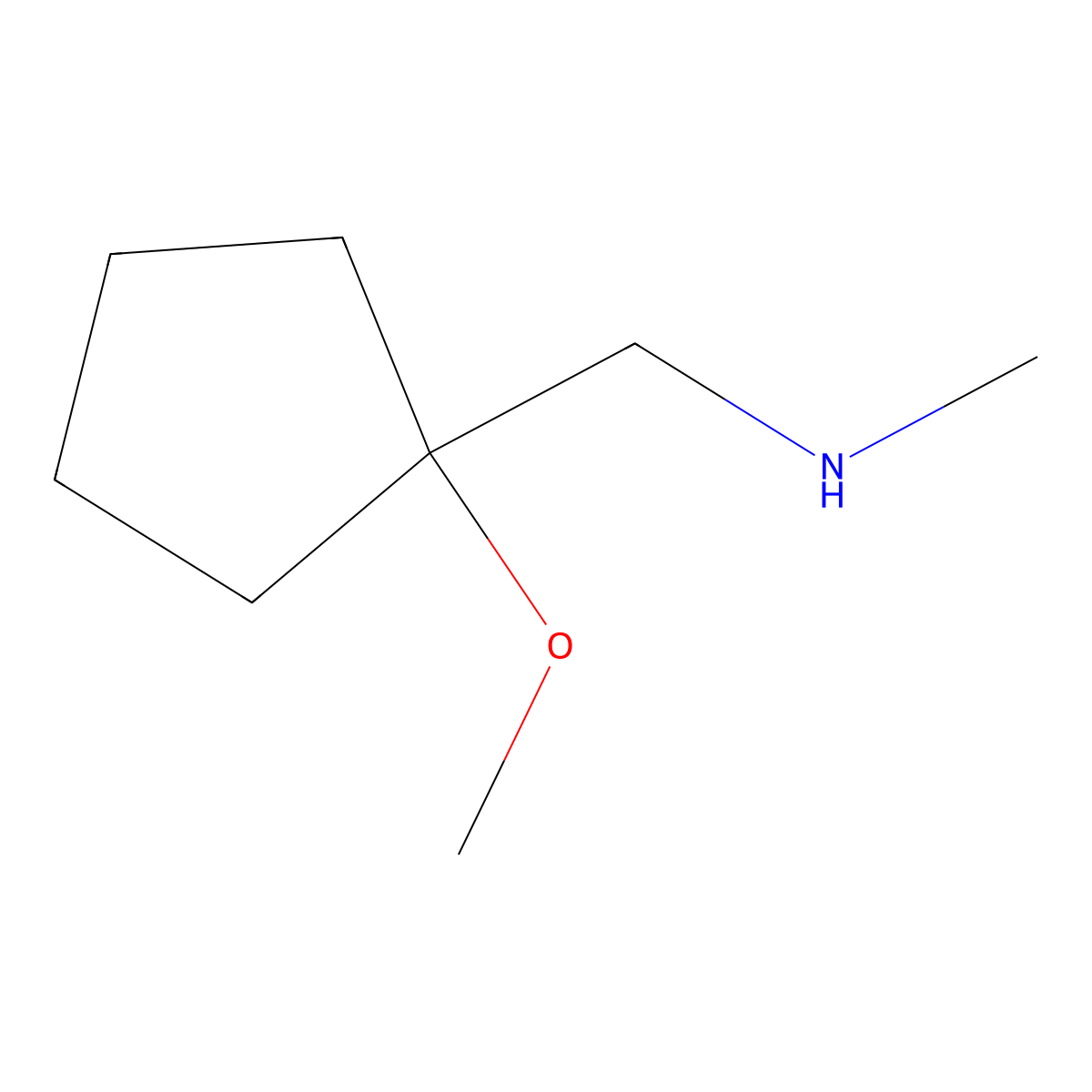 [(1-Methoxycyclopentyl)methyl](methyl)amine molecular structure, CAS 17860-31-0