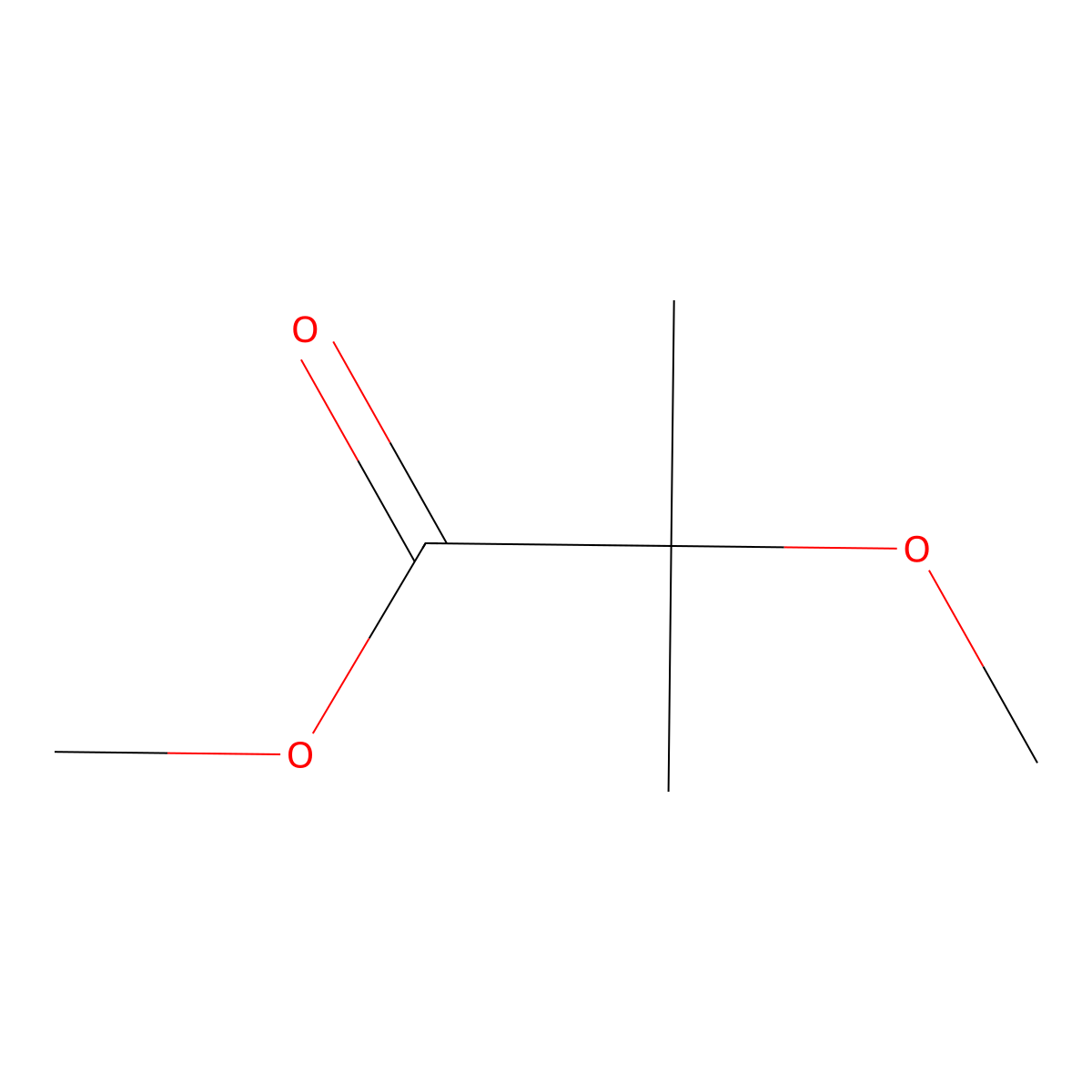 Methyl 2-methoxy-2-methylpropanoate molecular structure, CAS 17860-39-8