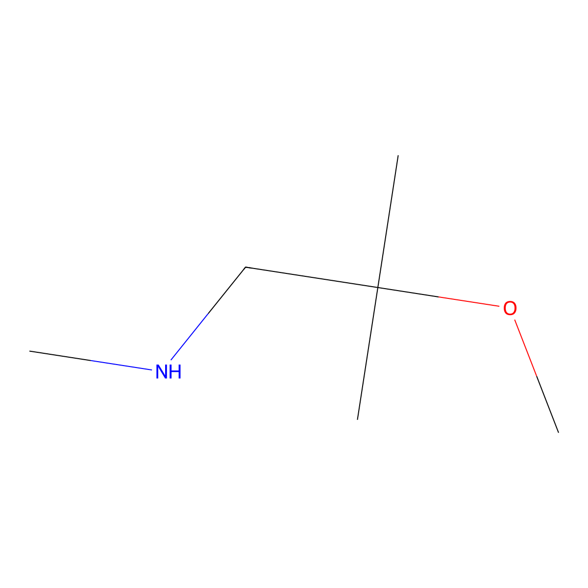 (2-Methoxy-2-methylpropyl)(methyl)amine molecular structure, CAS 17860-82-1