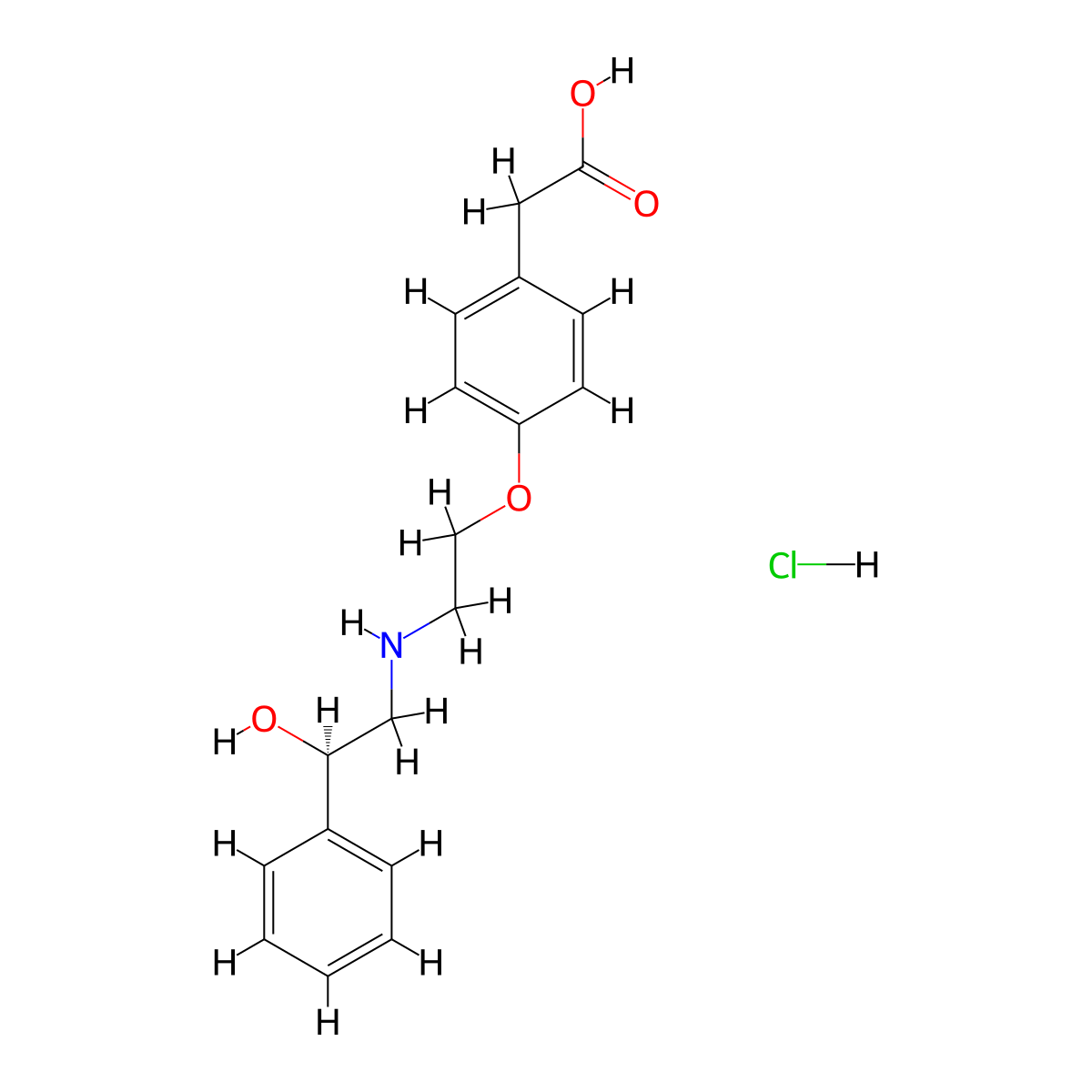 Talibegron Hydrochloride molecular structure, CAS 178600-17-4