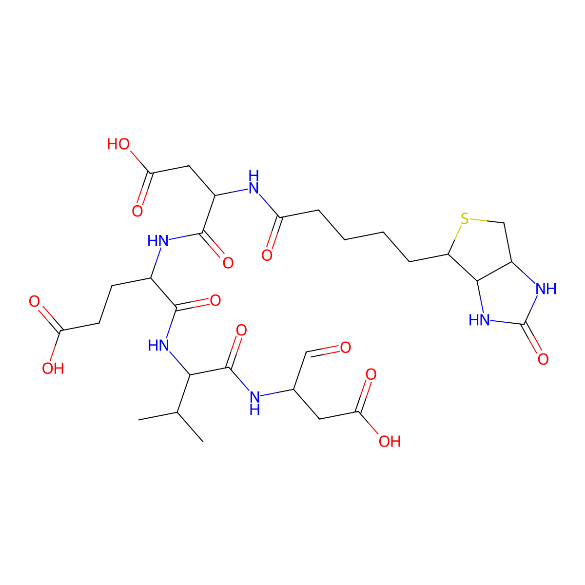 Biotin-DEVD-CHO molecular structure, CAS 178603-73-1