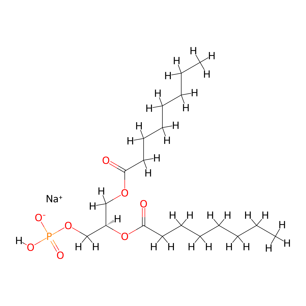 dioctanoyl phosphatidic acid sodium salt molecular structure, CAS 178603-80-0