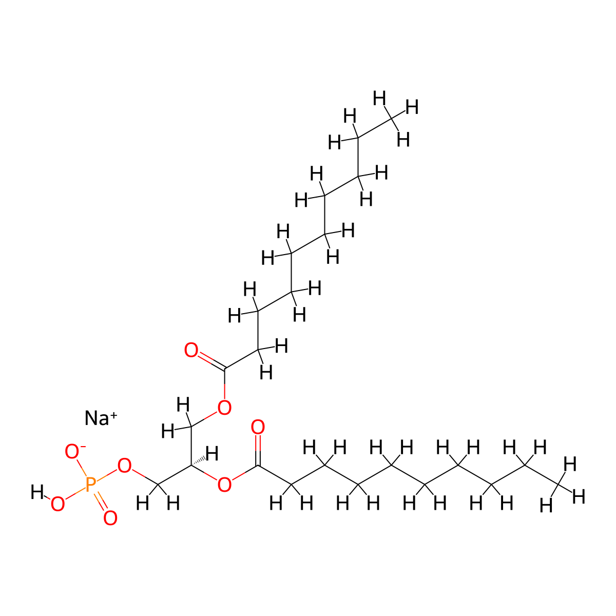 1,2-Didecanoyl-sn-glycero-3-phosphate molecular structure, CAS 178603-81-1