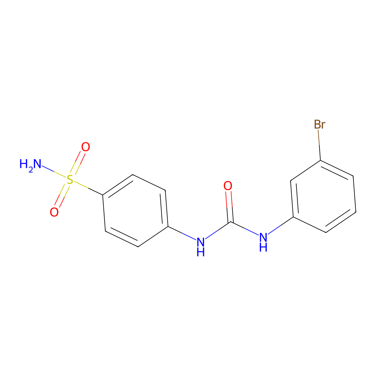 4-{[(3-Bromophenyl)carbamoyl]amino}benzenesulfonamide molecular structure, CAS 178606-67-2