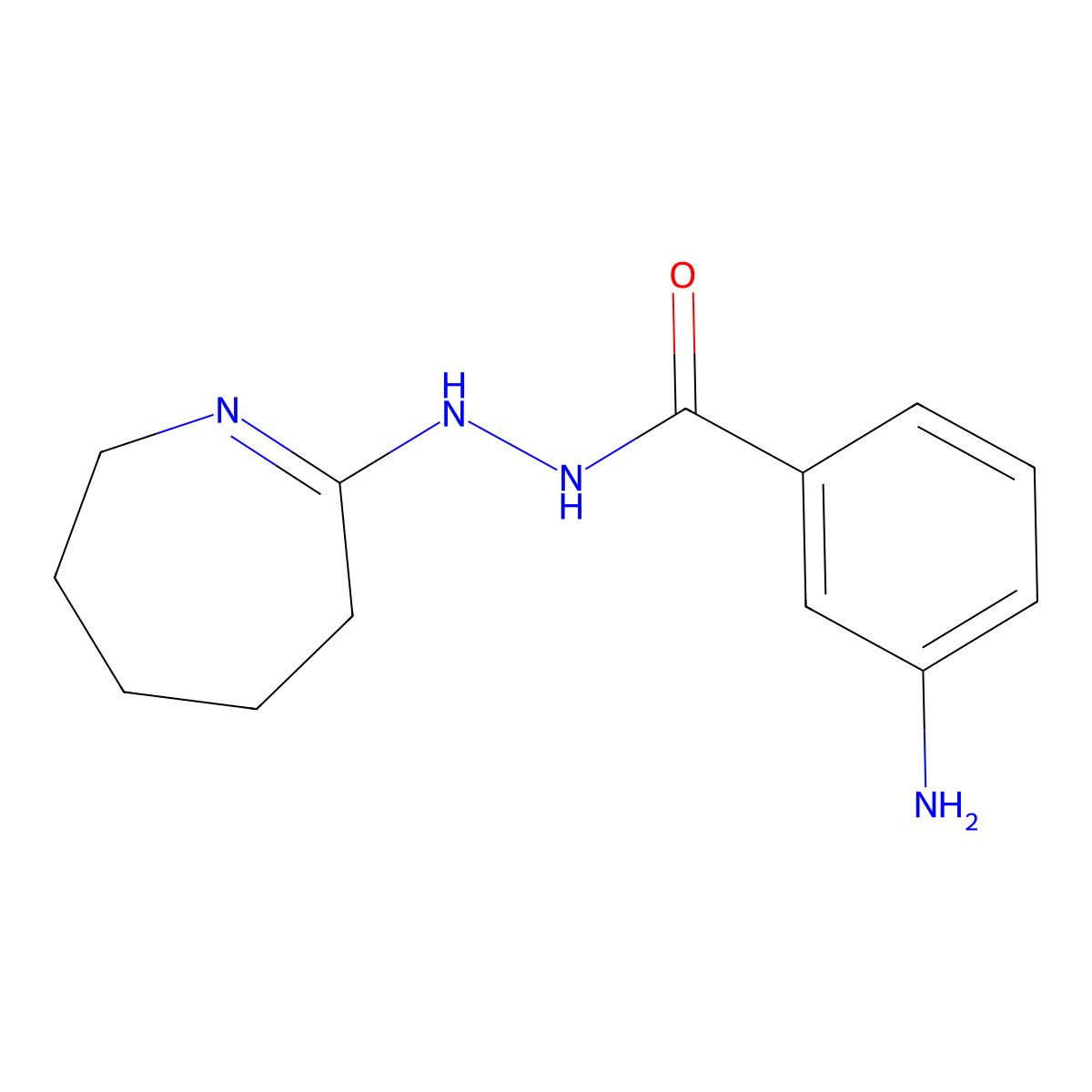 3-amino-N'-[(2E)-azepan-2-ylidene]benzohydrazide molecular structure, CAS 1786065-39-1