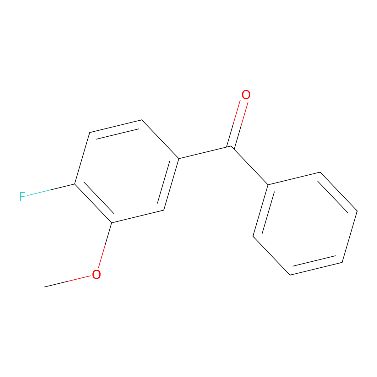 (4-Fluoro-3-methoxyphenyl)(phenyl)methanone molecular structure, CAS 178609-71-7