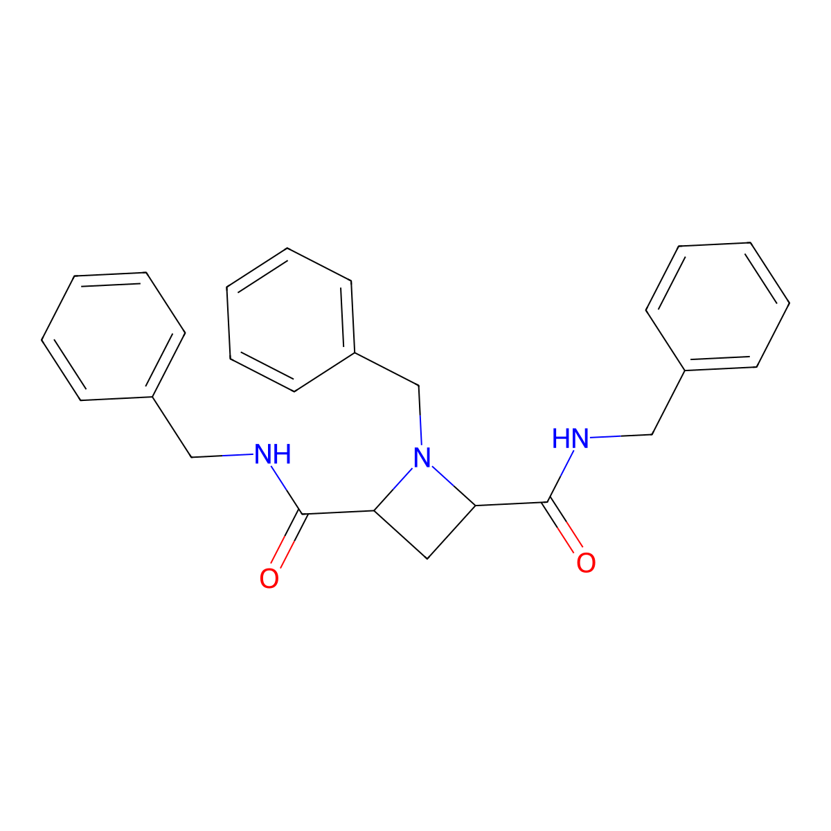 N1,N2,4-tribenzylazetidine-2,4-dicarboxamide molecular structure, CAS 1786096-77-2