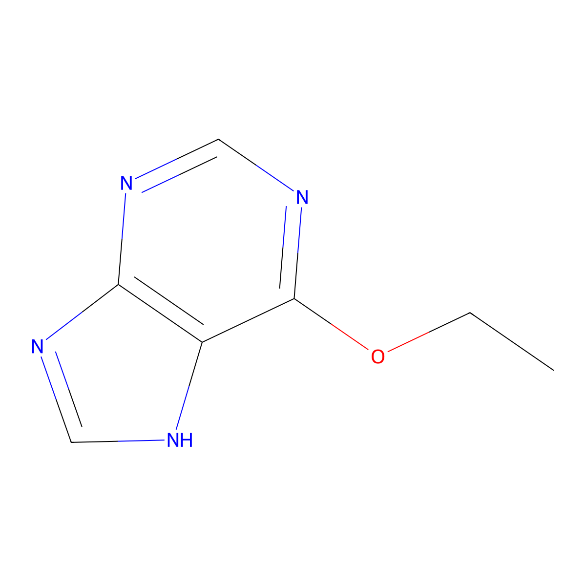6-Ethoxypurine molecular structure, CAS 17861-06-2