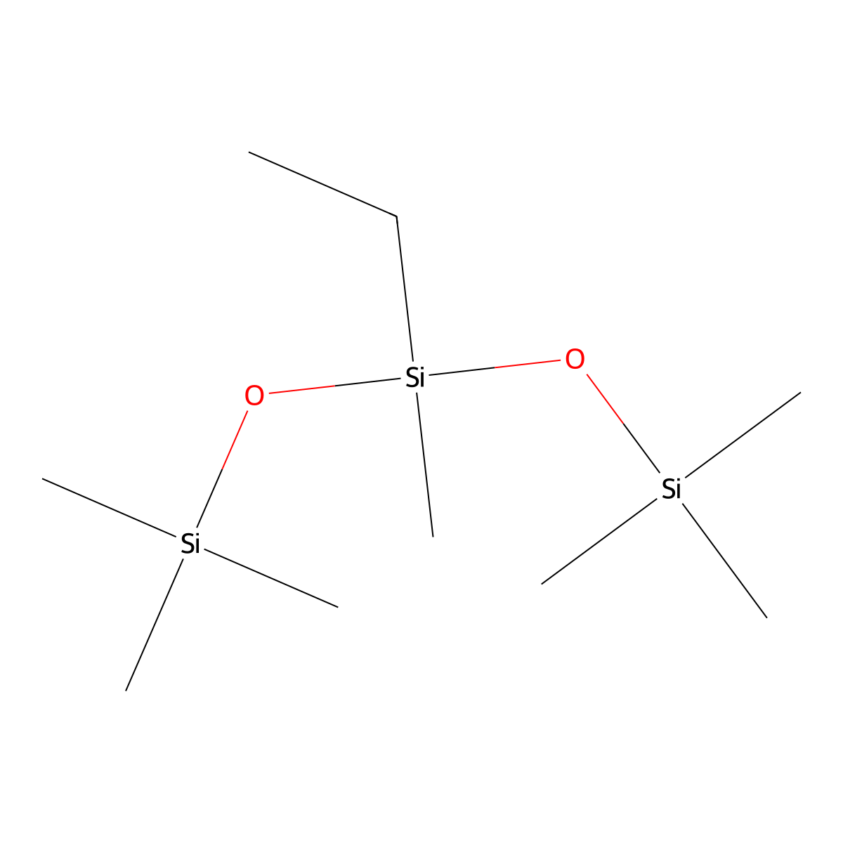 Ethyl trisiloxane molecular structure, CAS 17861-60-8