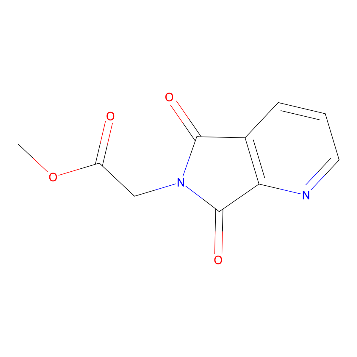 methyl 2-{5,7-dioxo-5H,6H,7H-pyrrolo[3,4-b]pyridin-6-yl}acetate molecular structure, CAS 178617-43-1