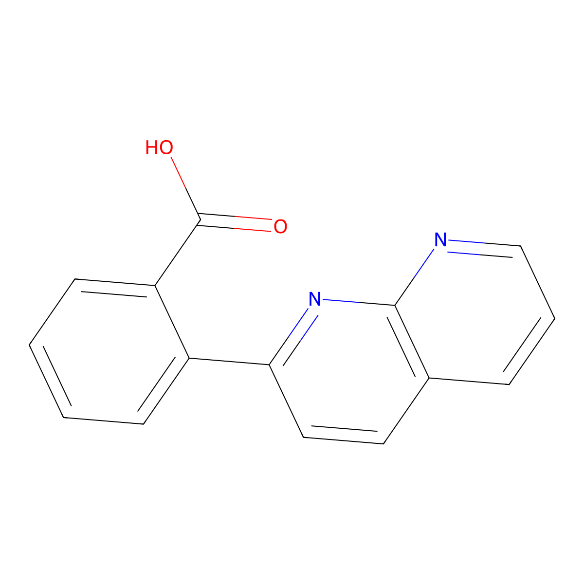 2-(1,8-Naphthyridin-2-yl)benzoic acid molecular structure, CAS 178617-49-7
