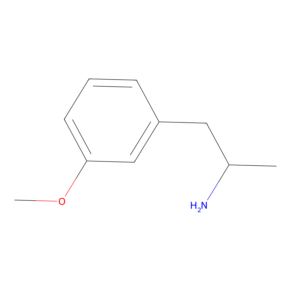 3-Methoxyamphetamine molecular structure, CAS 17862-85-0
