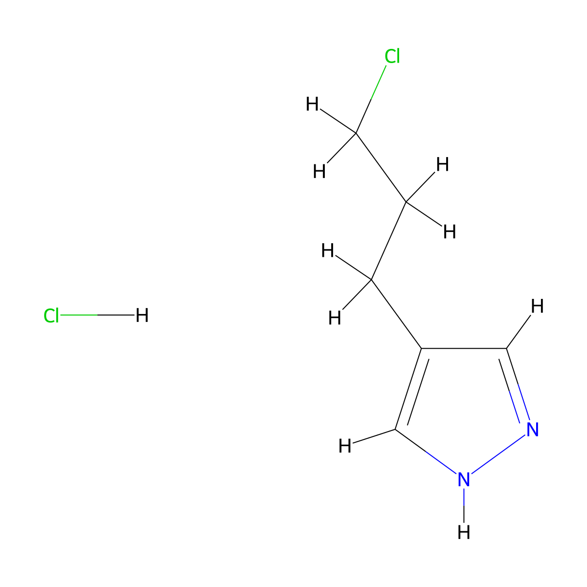 4-(3-chloropropyl)-1H-pyrazole hydrochloride molecular structure, CAS 178620-30-9