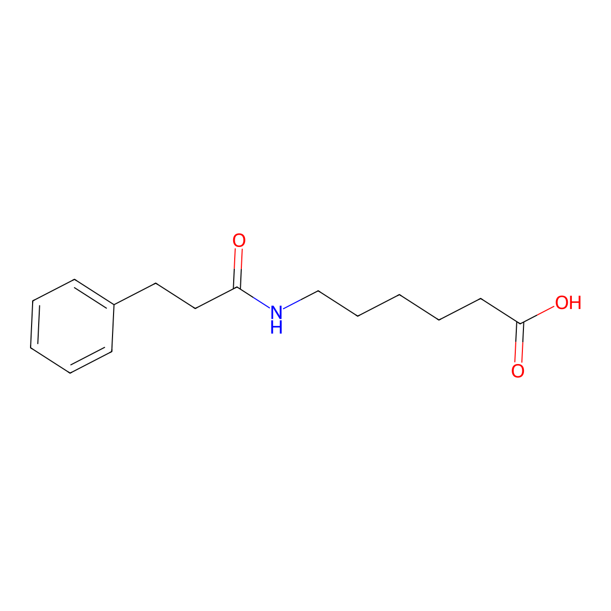 6-(3-phenylpropanoylamino)hexanoic Acid molecular structure, CAS 178622-38-3