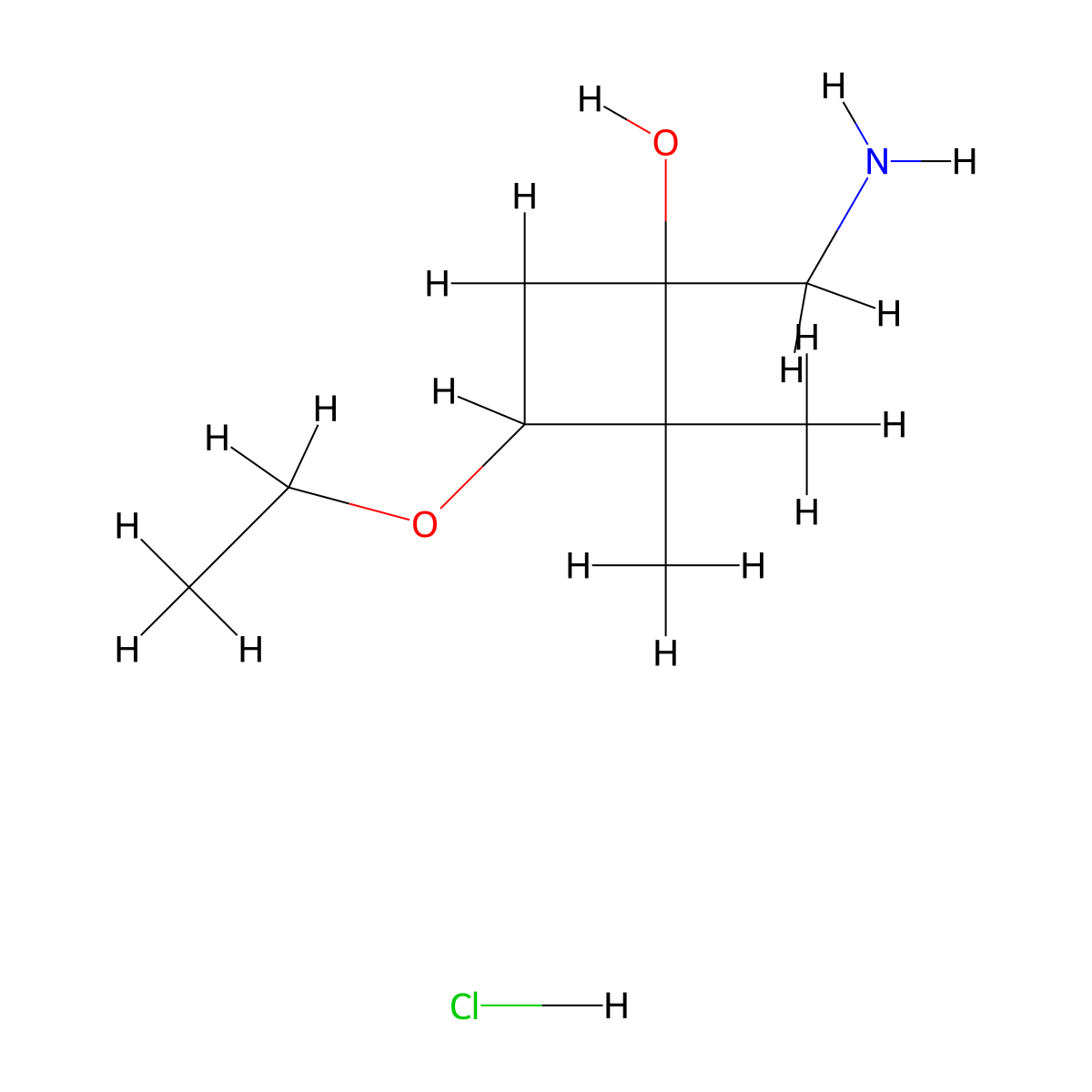1-(Aminomethyl)-3-ethoxy-2,2-dimethylcyclobutan-1-ol hydrochloride molecular structure, CAS 1786251-55-5