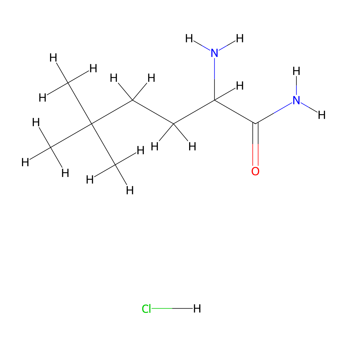 2-Amino-5,5-dimethylhexanamide hydrochloride molecular structure, CAS 1786251-60-2