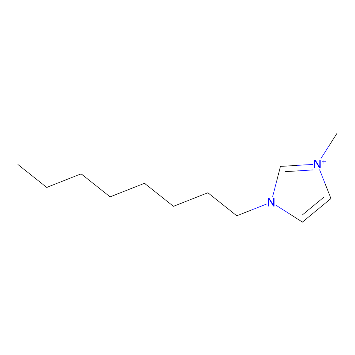 1-Methyl-3-octylimidazolium molecular structure, CAS 178631-03-3