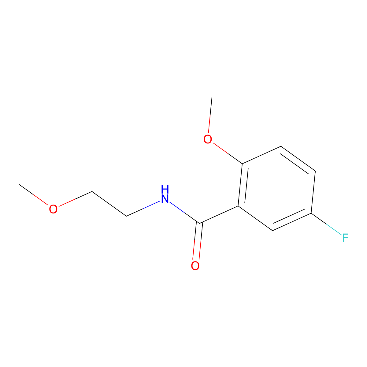 5-Fluoro-2-methoxy-N-(2-methoxyethyl)benzamide molecular structure, CAS 1786377-69-2