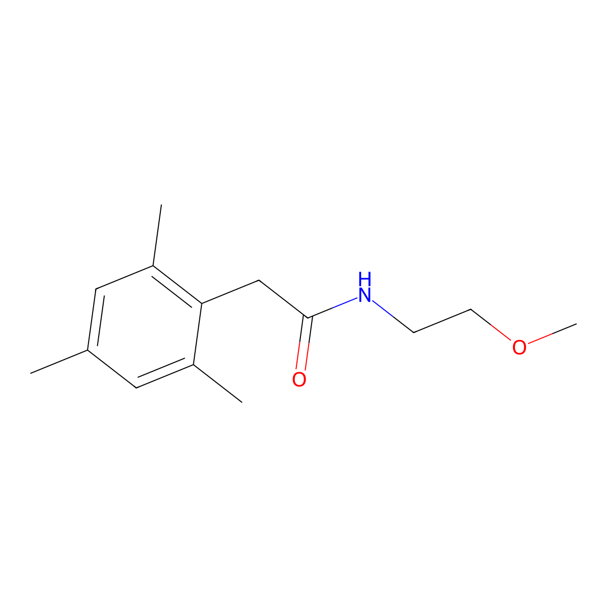 N-(2-Methoxyethyl)-2,4,6-trimethylbenzeneacetamide molecular structure, CAS 1786378-68-4