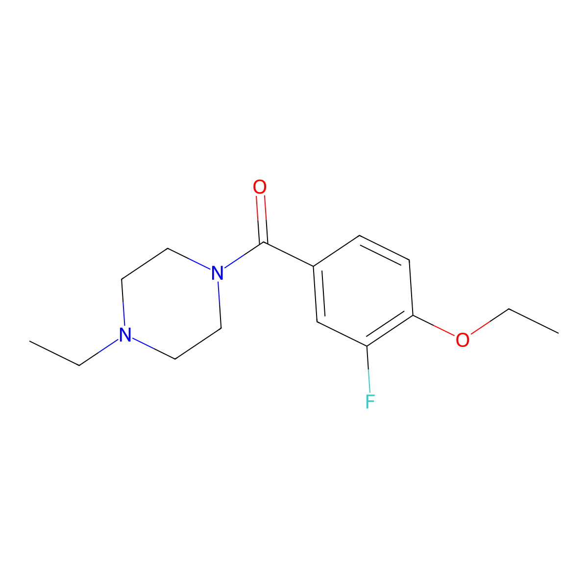 (4-Ethoxy-3-fluorophenyl)(4-ethyl-1-piperazinyl)methanone molecular structure, CAS 1786379-30-3