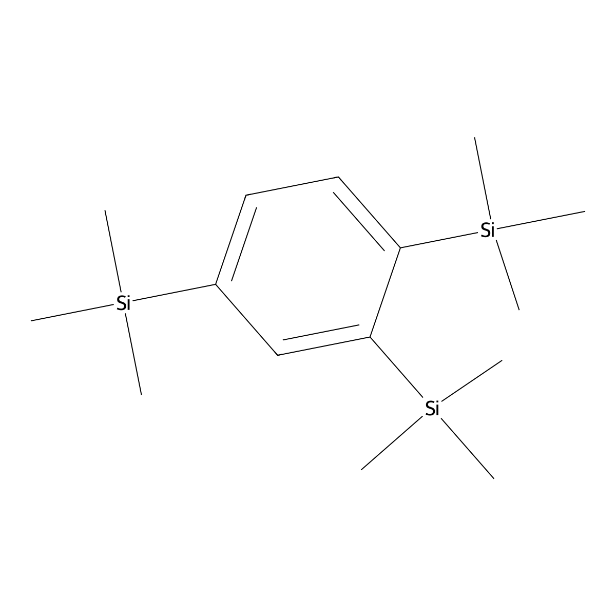 Benzene, 1,2,4-tris-trimethylsilyl- molecular structure, CAS 17864-15-2