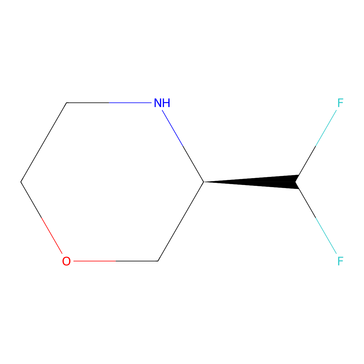 (R)-3-(Difluoromethyl)morpholine molecular structure, CAS 1786409-18-4