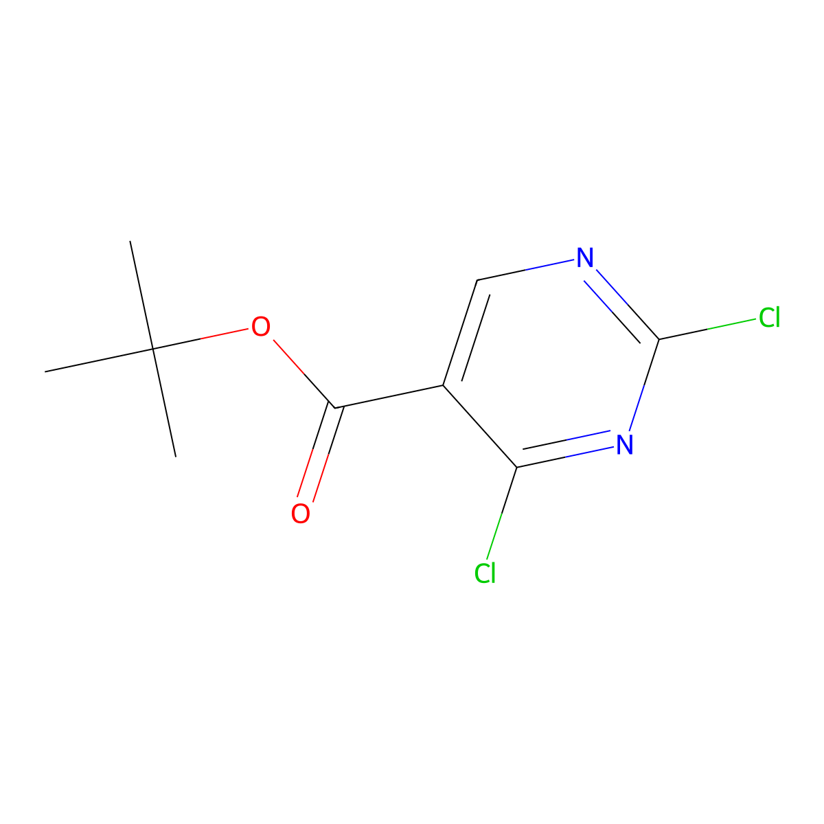 tert-Butyl 2,4-dichloropyrimidine-5-carboxylate molecular structure, CAS 1786411-92-4