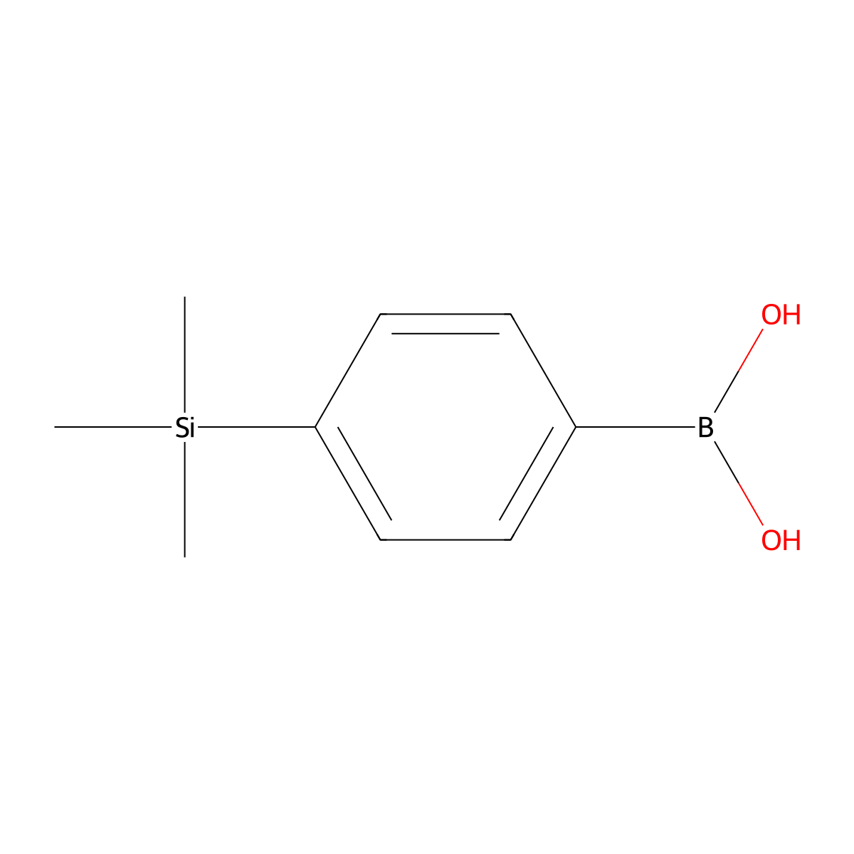 4-(Trimethylsilyl)phenylboronic Acid (contains varying amounts of Anhydride) molecular structure, CAS 17865-11-1