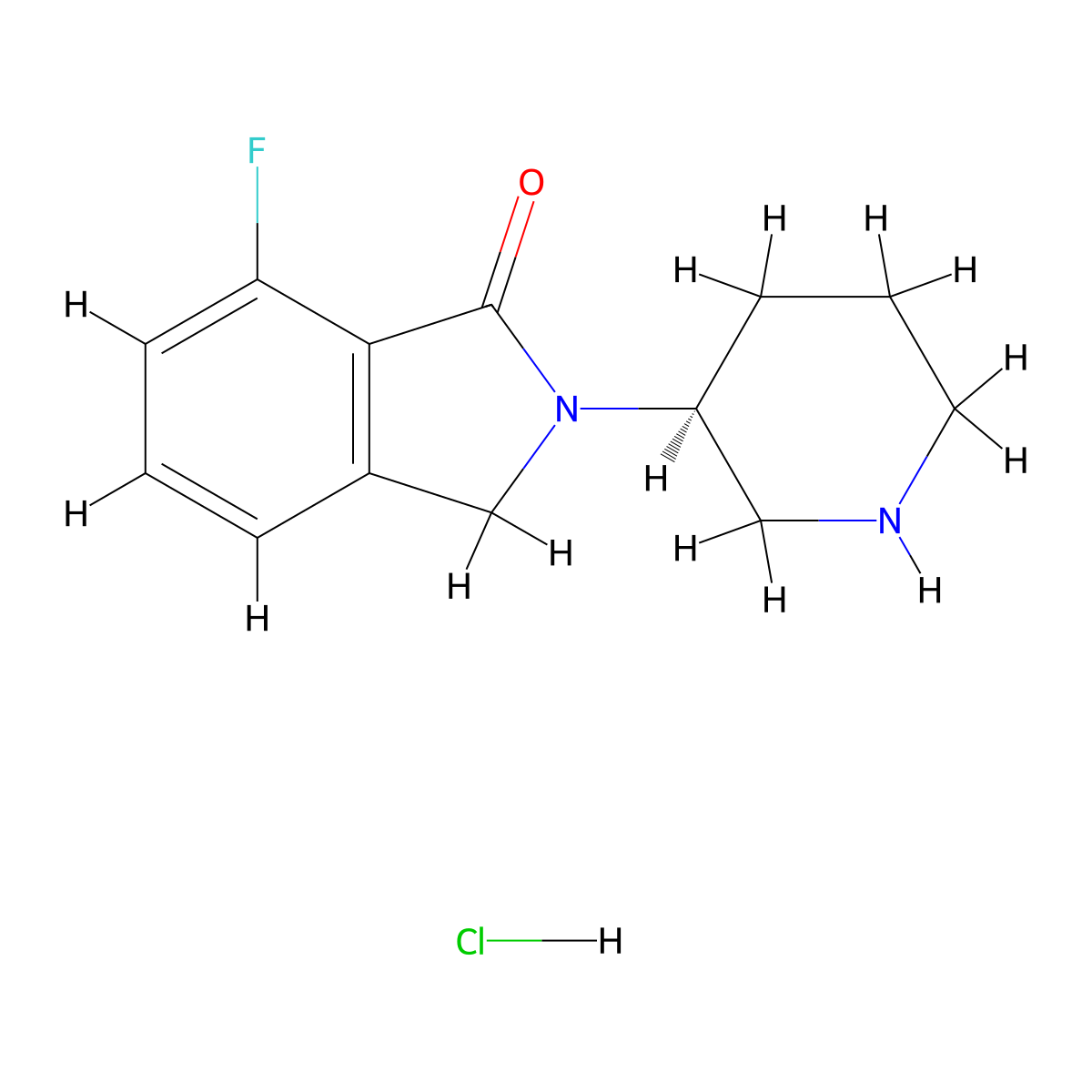 (S)-7-Fluoro-2-(piperidin-3-yl)isoindolin-1-one hydrochloride molecular structure, CAS 1786519-84-3