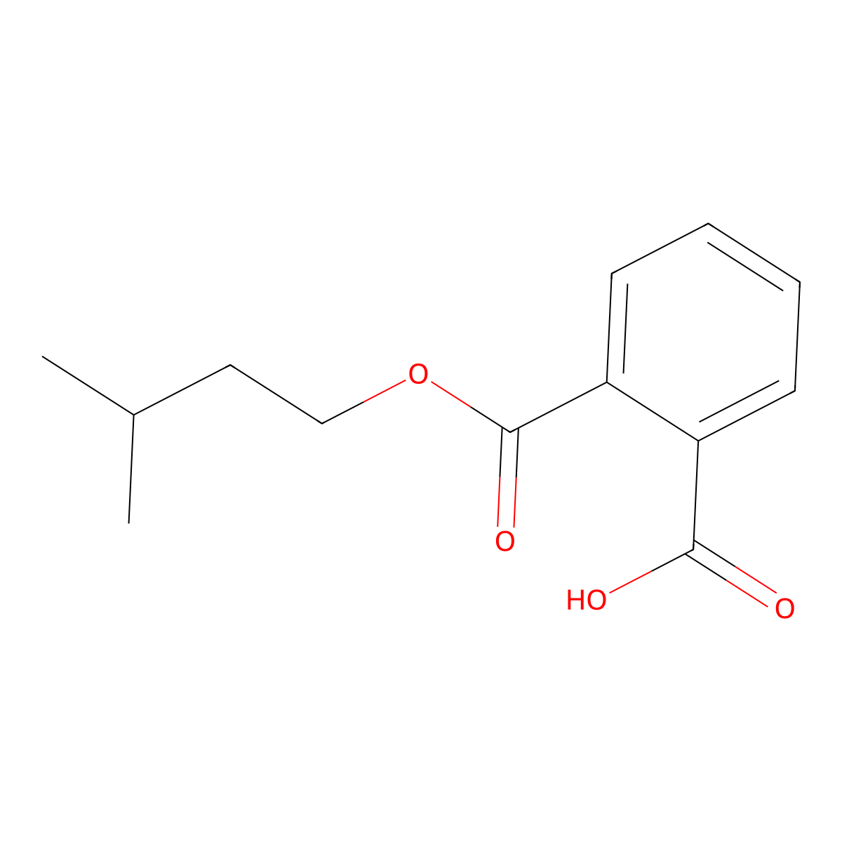 2-[(3-Methylbutoxy)carbonyl]benzoic acid molecular structure, CAS 17866-76-1