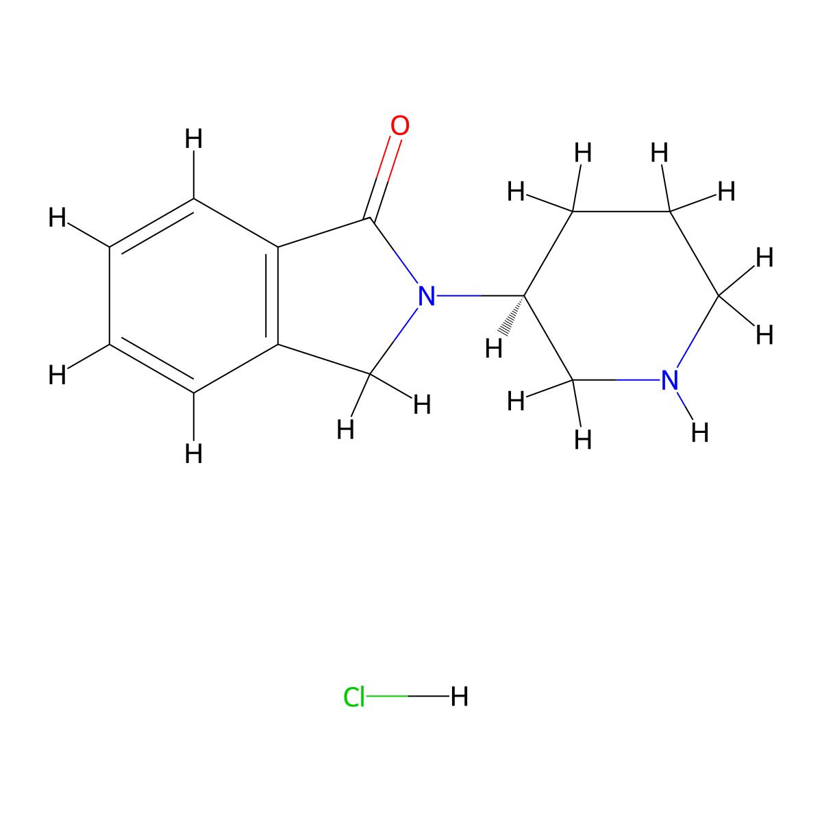 (S)-2-(Piperidin-3-yl)isoindolin-1-one hydrochloride molecular structure, CAS 1786622-63-6