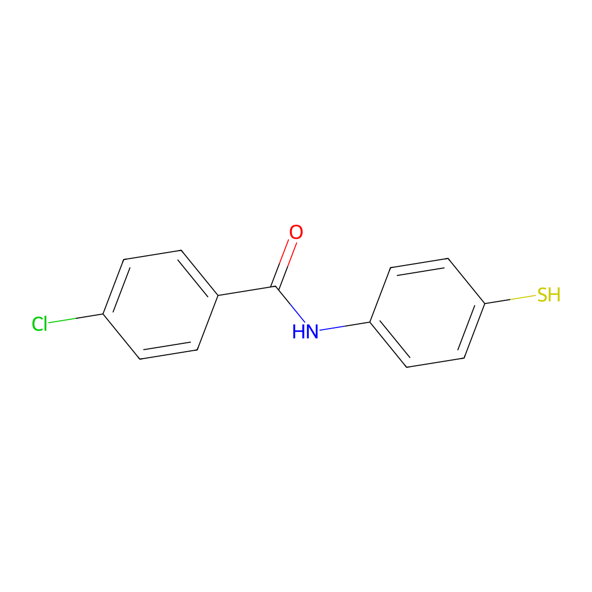 Benzamide, 4-chloro-N-(4-mercaptophenyl)- molecular structure, CAS 178671-47-1
